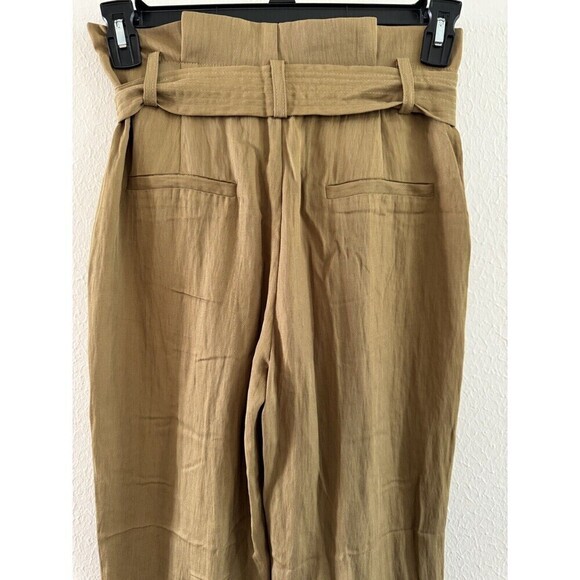 W. by Wantable Women's See U Soon Belted Tapered Pant tan khaki size 2 REF D84C - Picture 5 of 13